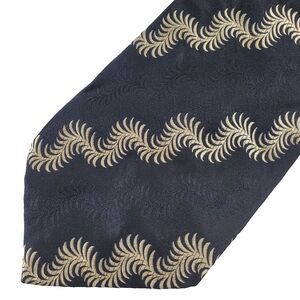 Boss Hugo Boss Black Taupe Swirl 100% Silk Neck Tie Made in Italy A156